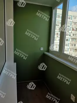 Остекление и отделка балкона Сапожок  гипсокартоном под покраску и ламинатом